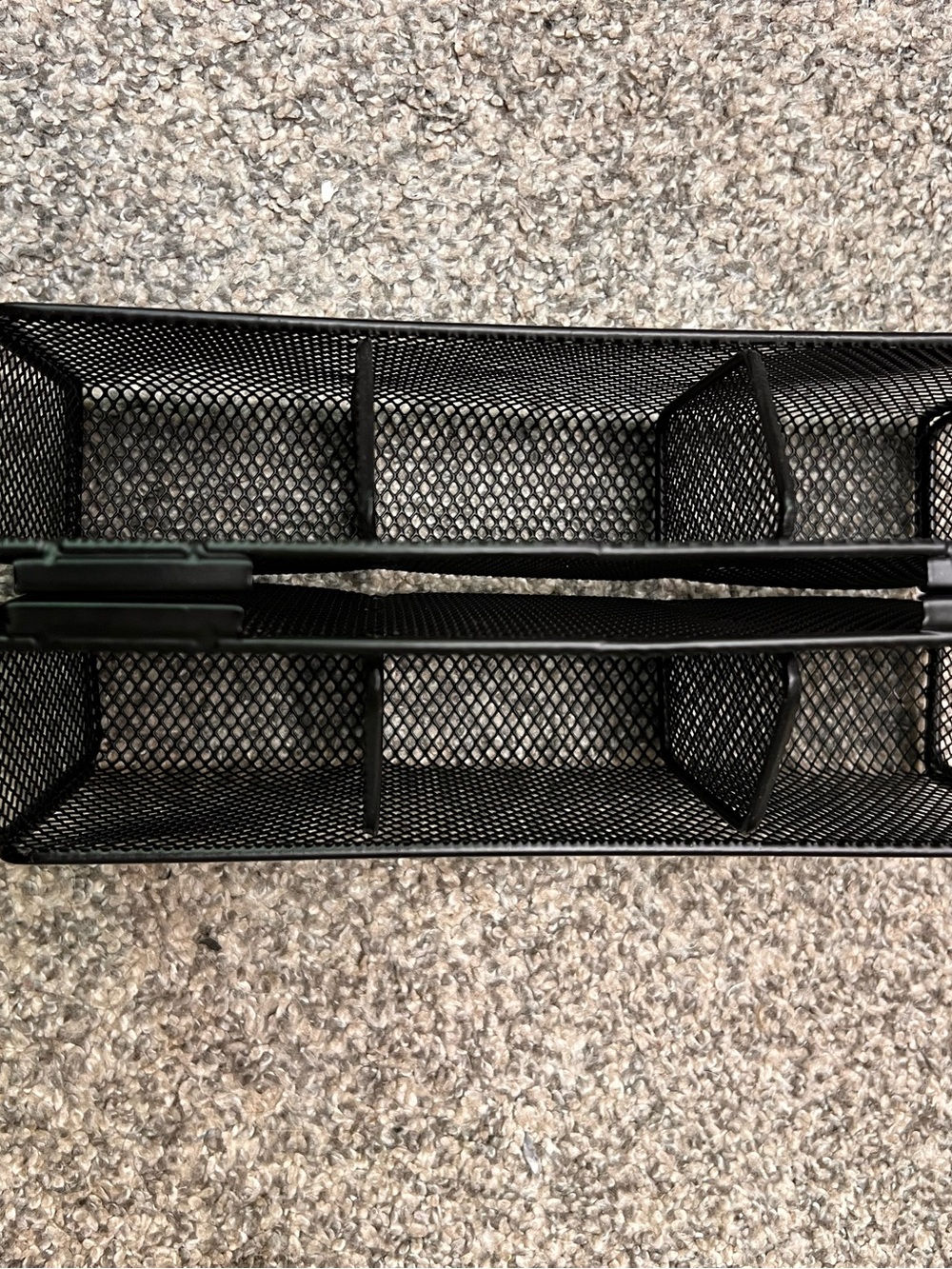 Black Metal 3-Compartment Desk Organizer - Picture 2 of 2